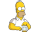 Homer Simpson 03 Beer Icon 32x32 png